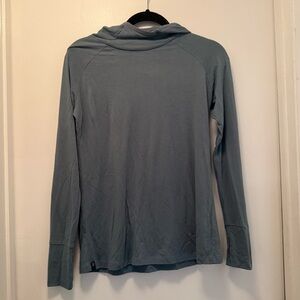 Free Fly Women’s Bamboo Hoodie Sun Shirt Blue Performance Top Small